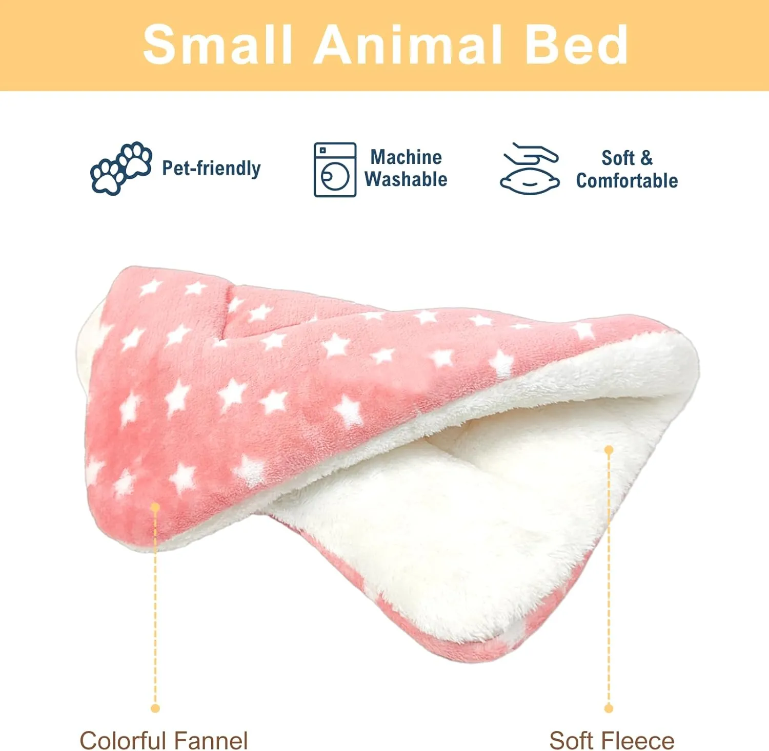 10PCS Guinea Pig Bed Soft Rabbit Bedding Cage Liner Warm Bunny Mats Pee Pads Fleece Blanket Plush Hamster Sleep Beds Ferret Squirrel Hedgehog Rat