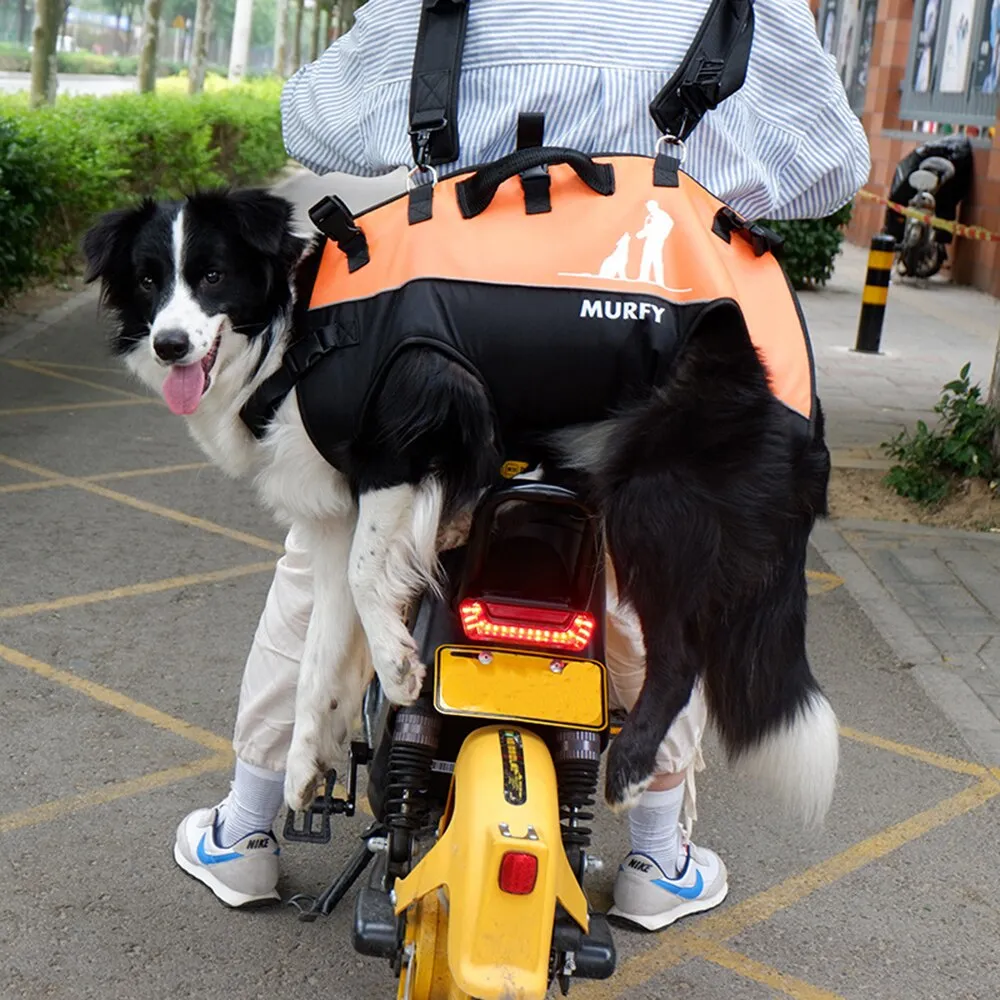 Adventure Companion: Multifunctional Airborne Backpack for Medium and Large Pets with Double Shoulder Straps for Outdoor Walking and Supportive Aid