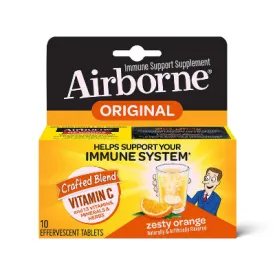 Airborne Immune Support Zesty Orange Flavour 10 Effervescents