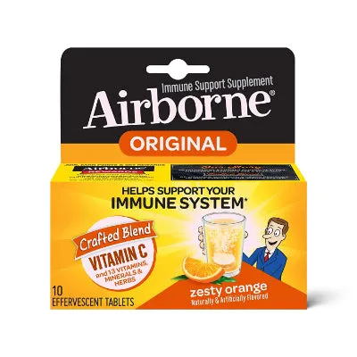 Airborne Immune Support Zesty Orange Flavour 10 Effervescents