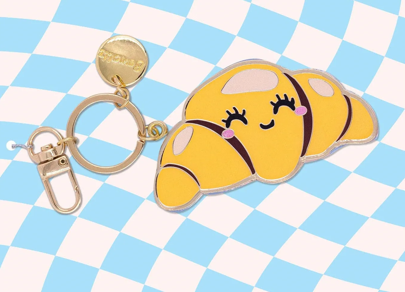 ASSORTED Glitter Metal Keychain / Foodie Bag Charms