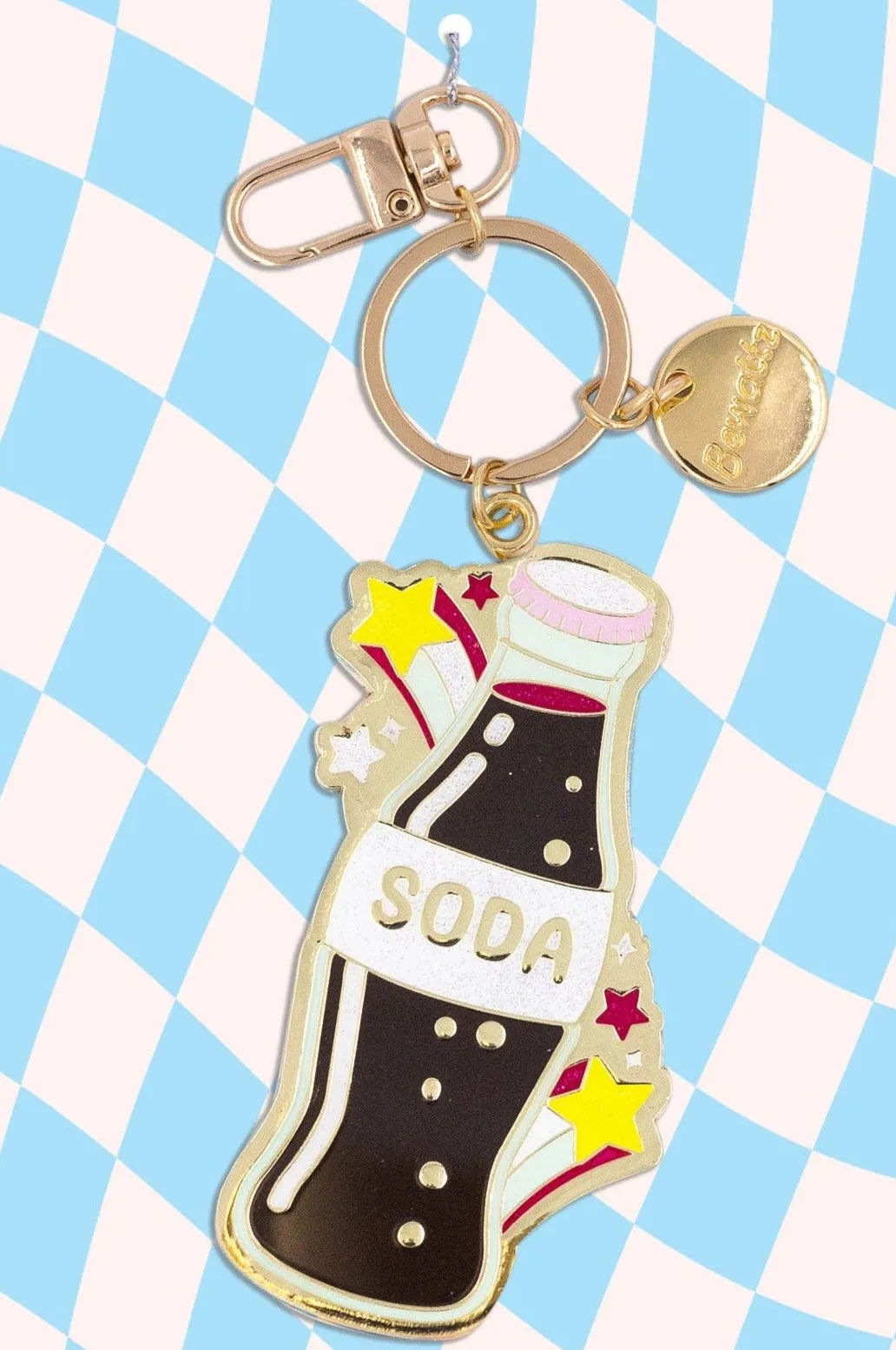 ASSORTED Glitter Metal Keychain / Foodie Bag Charms