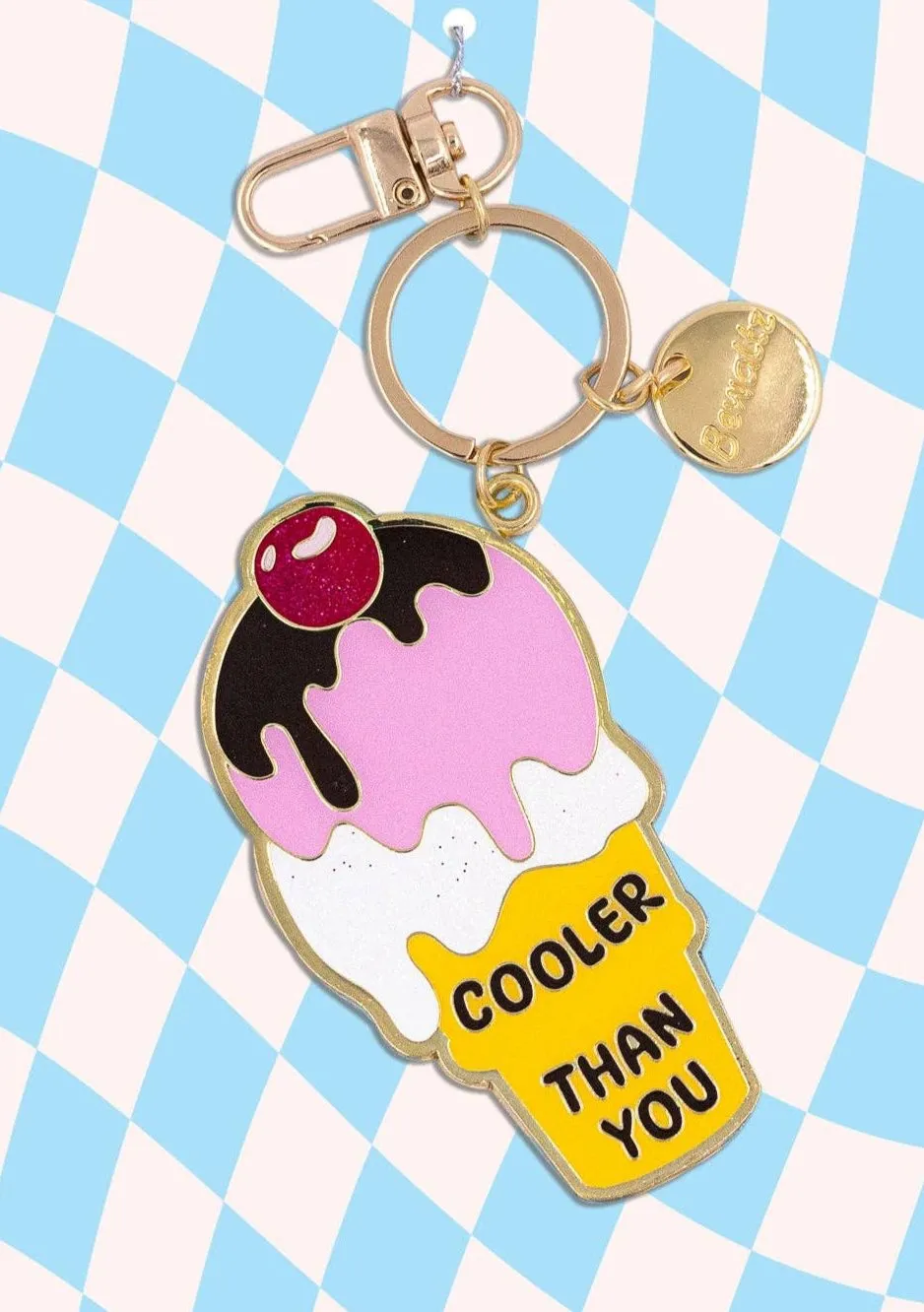 ASSORTED Glitter Metal Keychain / Foodie Bag Charms