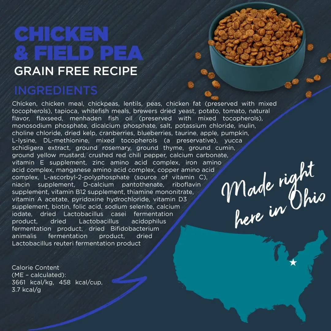 Blackwood Grain Free Dry Dog Food, Chicken & Field Pea Recipe, 10 Pound Bag for All Life Stages, Slow Cooked with Vitamins & Minerals for a Balanced Diet