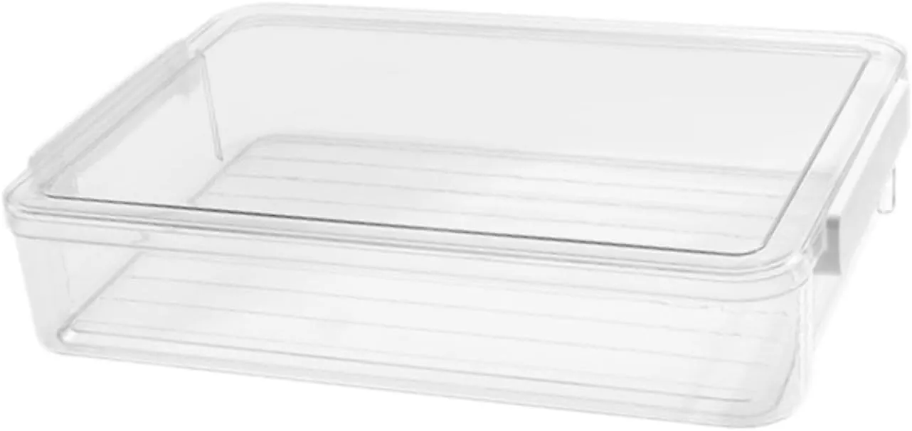 Clear Storage Container Bin, Documents Magazines Paper Protector, Hobby Art Craft Supply Organizer Storage Box for Document