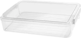 Clear Storage Container Bin, Documents Magazines Paper Protector, Hobby Art Craft Supply Organizer Storage Box for Document