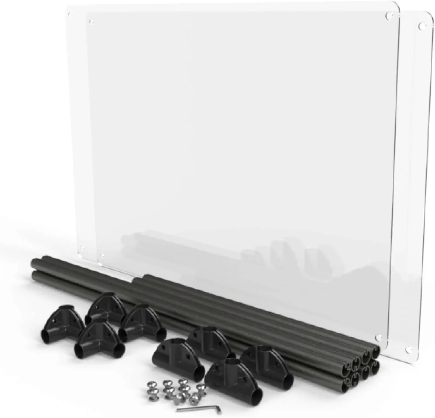 Clearly Loved Pets Lucidium Pen Universal Add-On Kit, Fits 36" Pens, Gunmetal