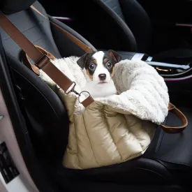 ClevaHome Small Dog Car Seat & Travel Carrier & Pet Bed, Soft Fleece Interior for Dogs up to 10lbs, Stylish Pet Travel Tote for Indoor and Outdoor Use