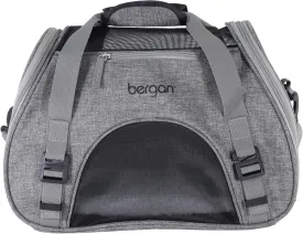 Coastal Pet Bergan Comfort Carrier - Breathable Travel Carrier for Dogs & Cats - Heather Grey, 16" x 8" x 11"
