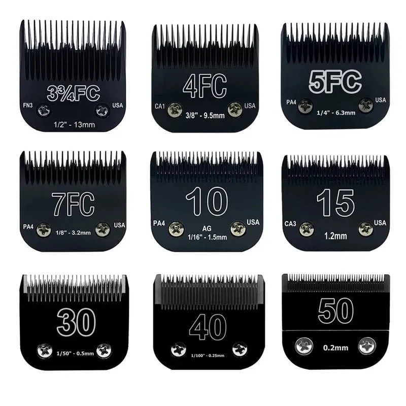 Detachable Dog Grooming Clipper Blades Set