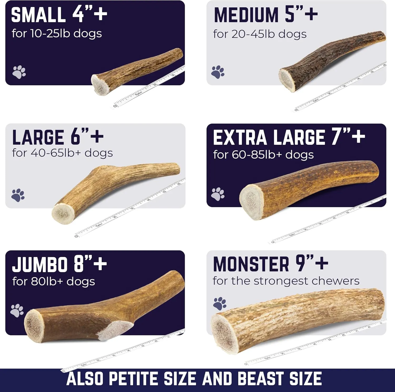 Devil Dog Pet Co. Elk Antlers for Dogs, Large 6" , 1 Pack, Grade A Long Lasting Chew for Aggressive Chewers, Premium USA Naturally Shed Antler  Healthy, No Odor, Durable Dog Chew