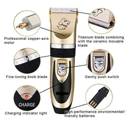 DOG HAIR TRIMMER Automatic Rechargeable Pet Hair Trimmer  For Dog