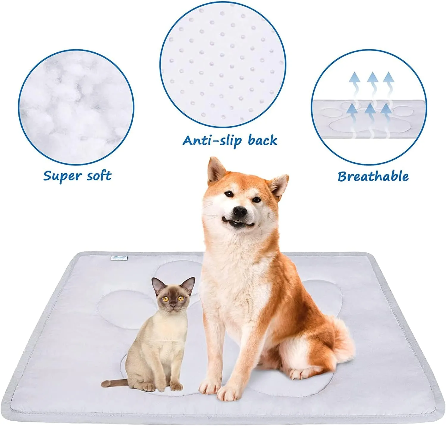 Dog Mat for Crate, Dog Bed Mat with Anti-Slip Bottom 23"x 36", Warm Pet Bed Mat, Machine Washable Pet Mattress for Pet Sleeping