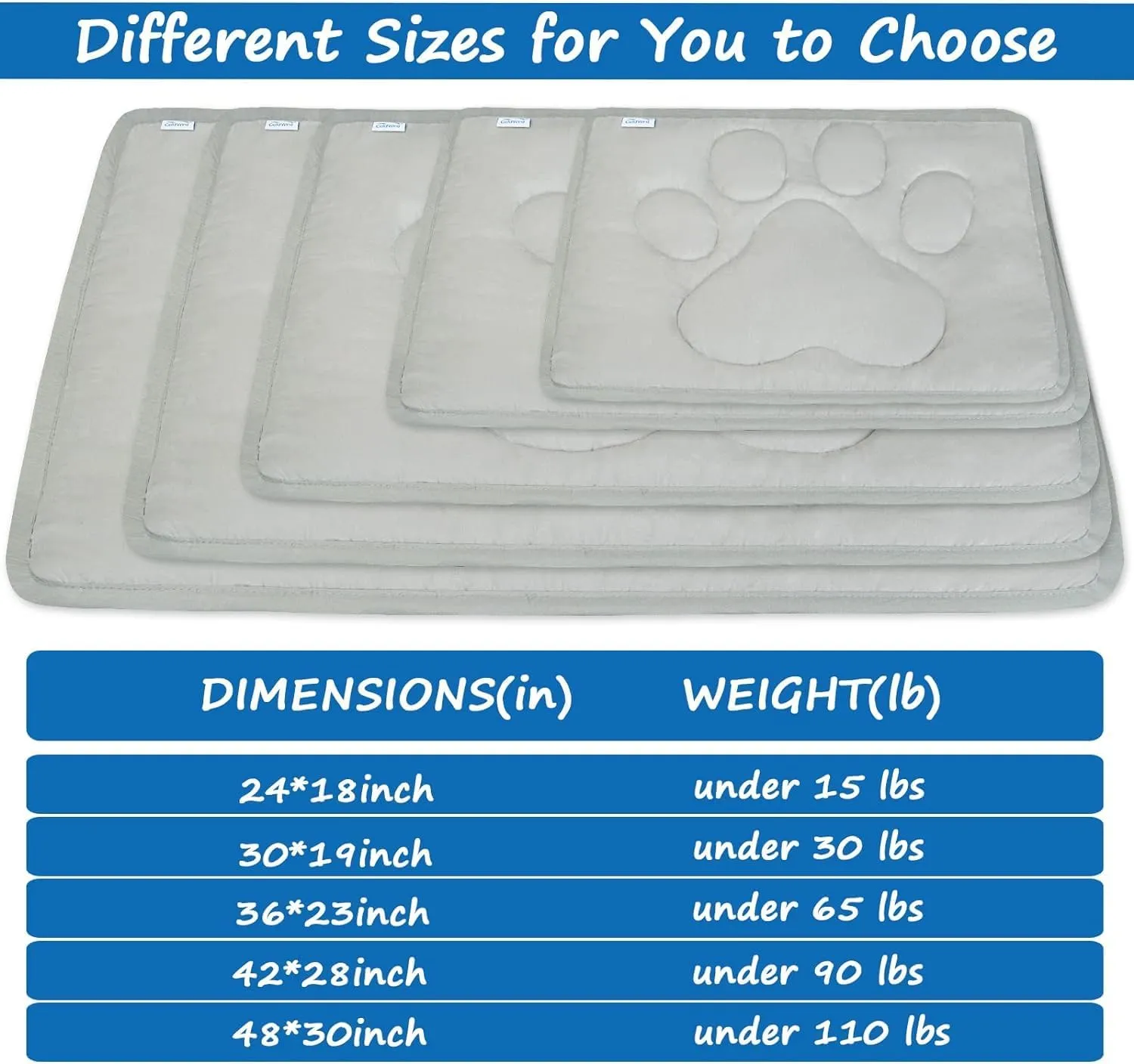 Dog Mat for Crate, Dog Bed Mat with Anti-Slip Bottom 23"x 36", Warm Pet Bed Mat, Machine Washable Pet Mattress for Pet Sleeping