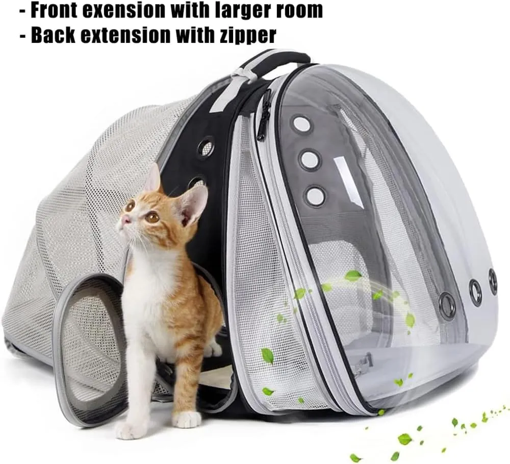 Dual Expandable Cat Backpack Carrier, Fit up to 20 lbs, Expandable Pet Carrier Backpack for Large Fat Cat and Small Puppy