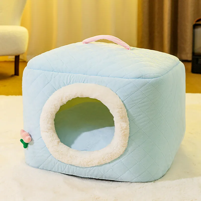 Dual-use Enclosed Pet Bed