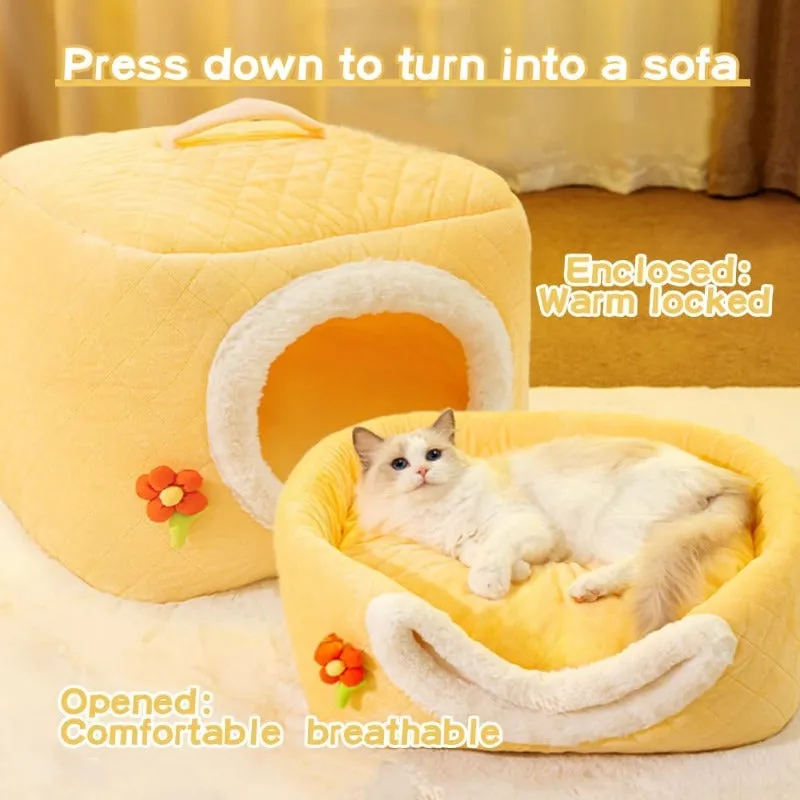 Dual-use Enclosed Pet Bed
