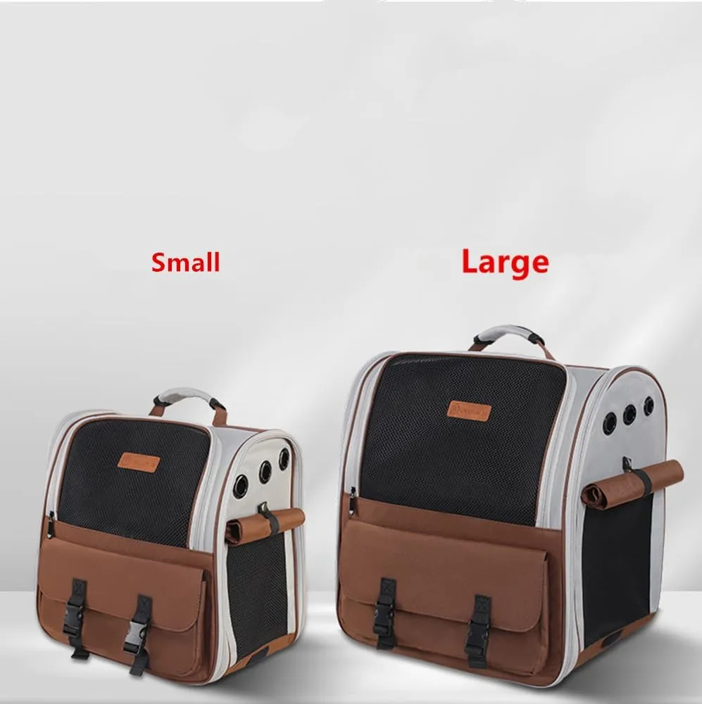 Falytemow Cat Carrier Backpack Small Pet Carrying Bag with Breathable Mesh Collapsible Waterproof Cat Case for Hiking Camping Travel