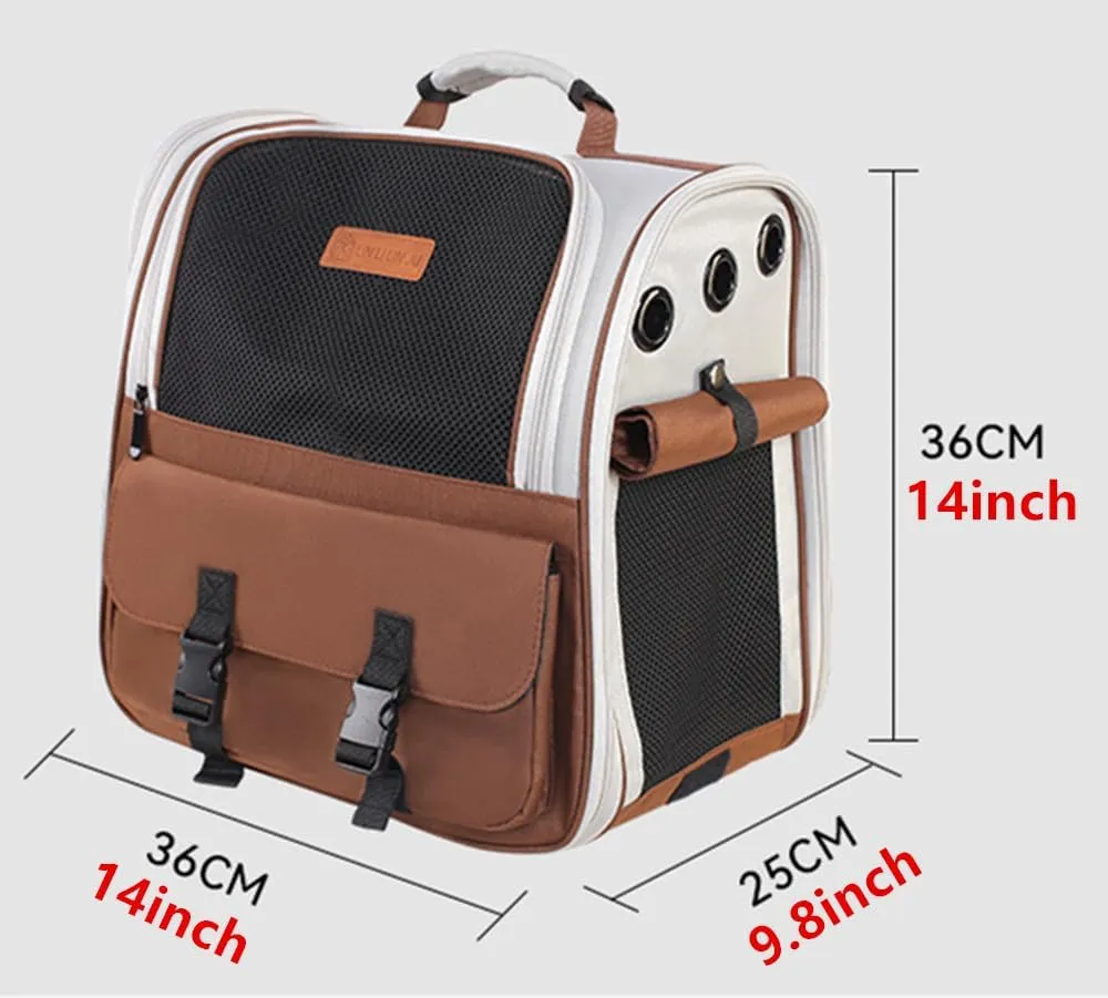 Falytemow Cat Carrier Backpack Small Pet Carrying Bag with Breathable Mesh Collapsible Waterproof Cat Case for Hiking Camping Travel