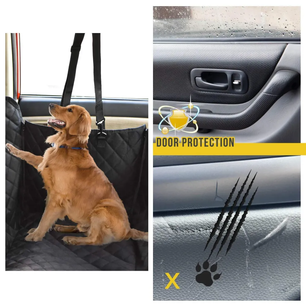 Fluffy's Kozi Pet Water Proof Hatchback Car Seat Cover for Dogs and Cats (Black)