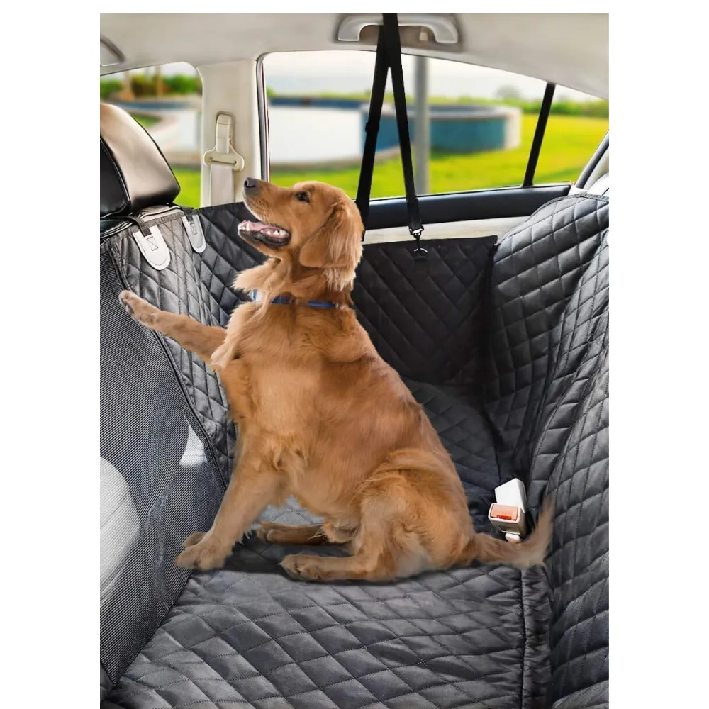 Fluffy's Kozi Pet Water Proof Hatchback Car Seat Cover for Dogs and Cats (Black)