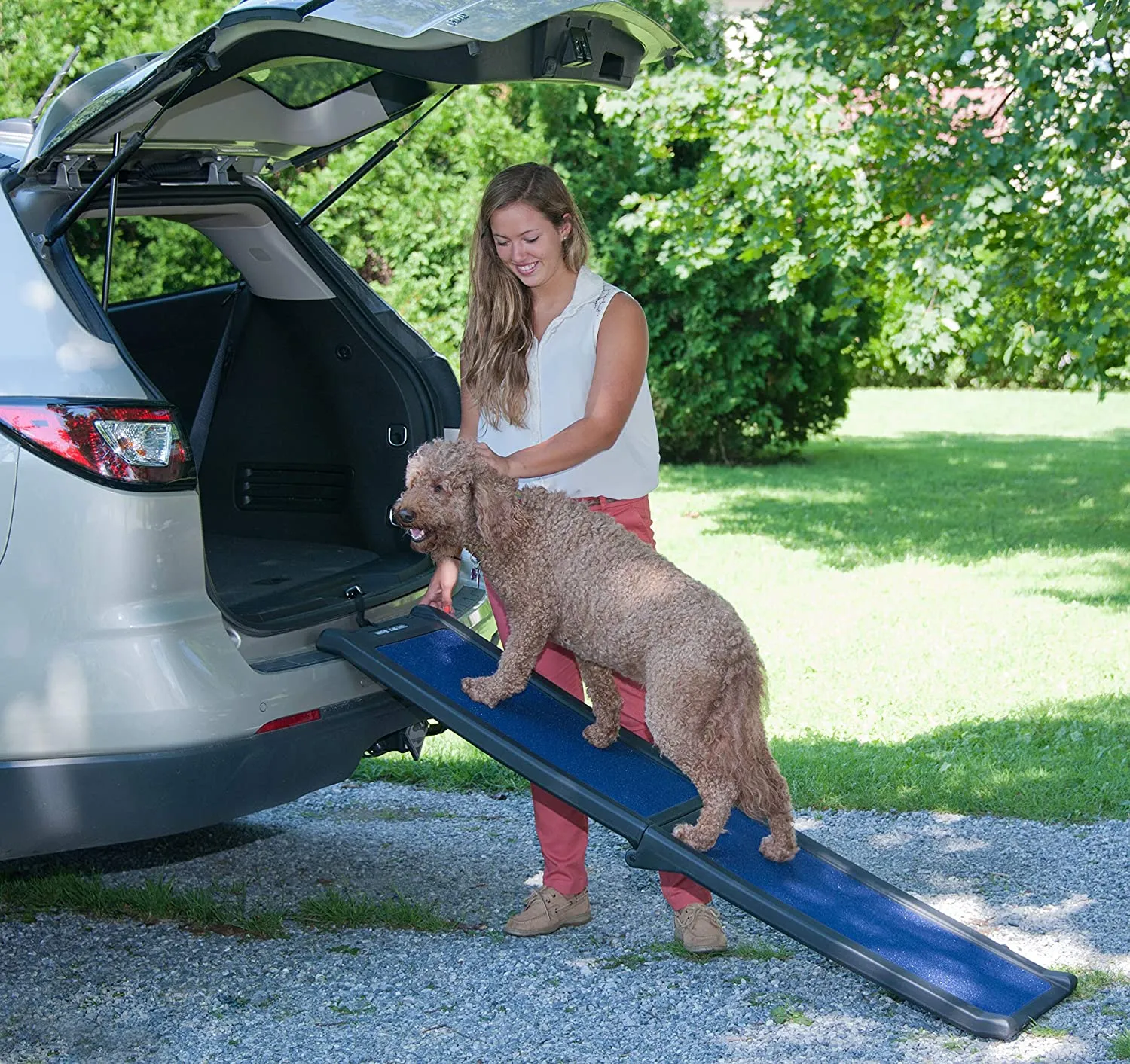 Foldable Dog Ramp - 150lb Capacity - Pet Gear Pet Gear Full Length Bi-Fold Pet Ramp