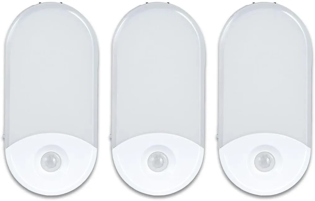 Gift for dad, 3-Pack 4-in-1 Plug-in Power Failure Night Light-Motion and Light Sensing Rechargeable LED Flashlight, Plug-in Power Outage Light, Great for Emergency Preparedness and Survival Kits