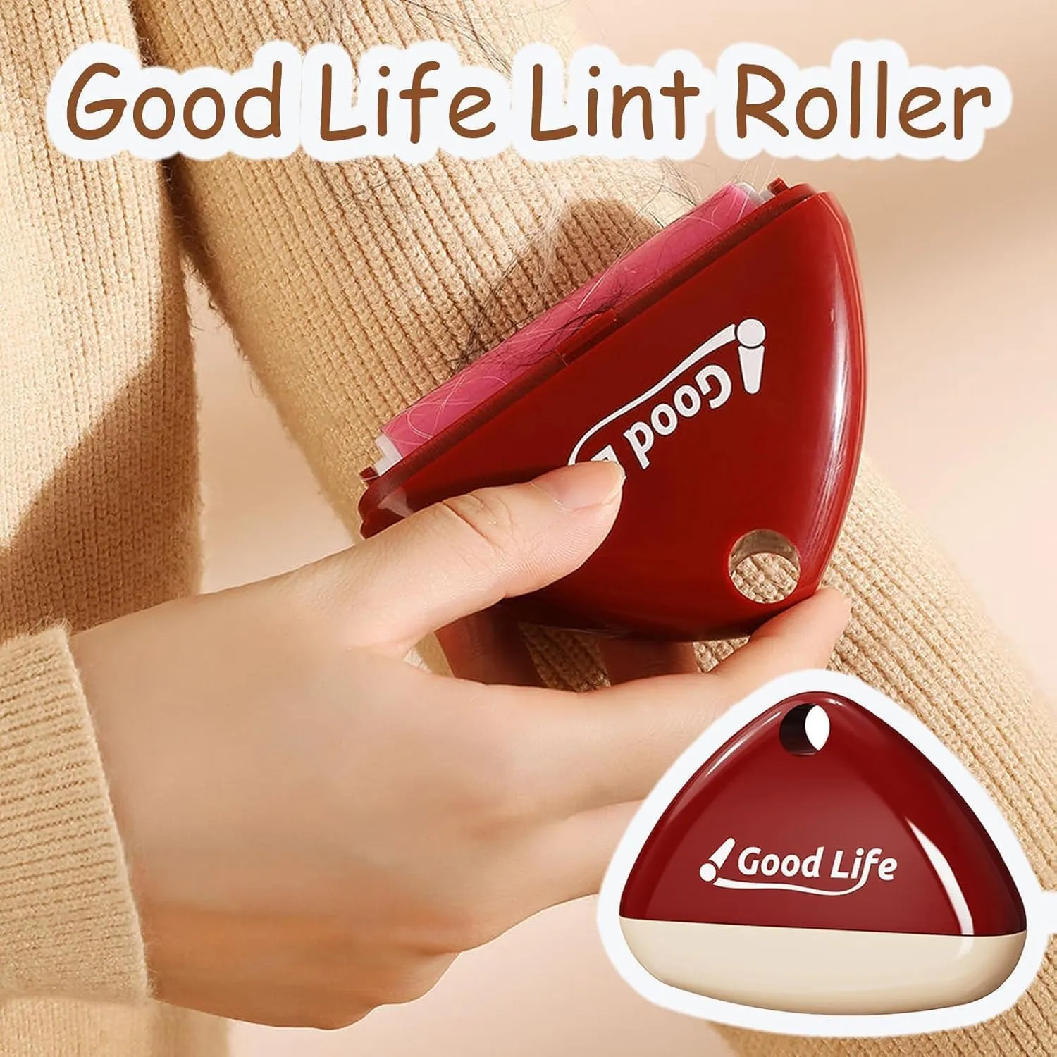 Good Life Portable Lint Roller - 4pcs Reusable, Washable Mini Lint Rollers for Travel