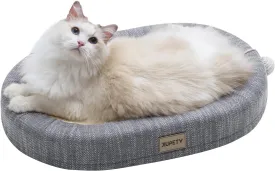 Jiupety Sisal Cat Scratcher Bed for Indoor Cats, 24" Extra Large Scratch Pad, Oval Durable Scratching Board & Lounge, 3-in-1 Cat Bed Up to 20 Lbs, Gray