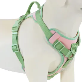 No Pull Dog Harness Adjustable Soft Padded Pet Vest with Control Handle Adorable Daily Harness for DogsGossamer Pink L