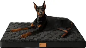 Patas Lague Orthopedic XXL Dog Bed for Extra Large Dogs 48''X30'', Waterproof Soft Warm Comfortable Egg Crate Foam Big Large Pet Beds Mat with Removable Washable Cover and Nonskid Bottom, Black
