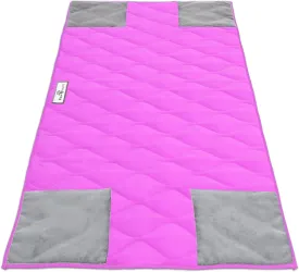 Paw Inspired PopCorner Guinea Pig Cage Liners | Washable Fleece Bedding or Pet Bed Mat for Small Animals | Super Absorbent Pee Pad with Reinforced Corners and Waterproof Bottom (Midwest, Pink)