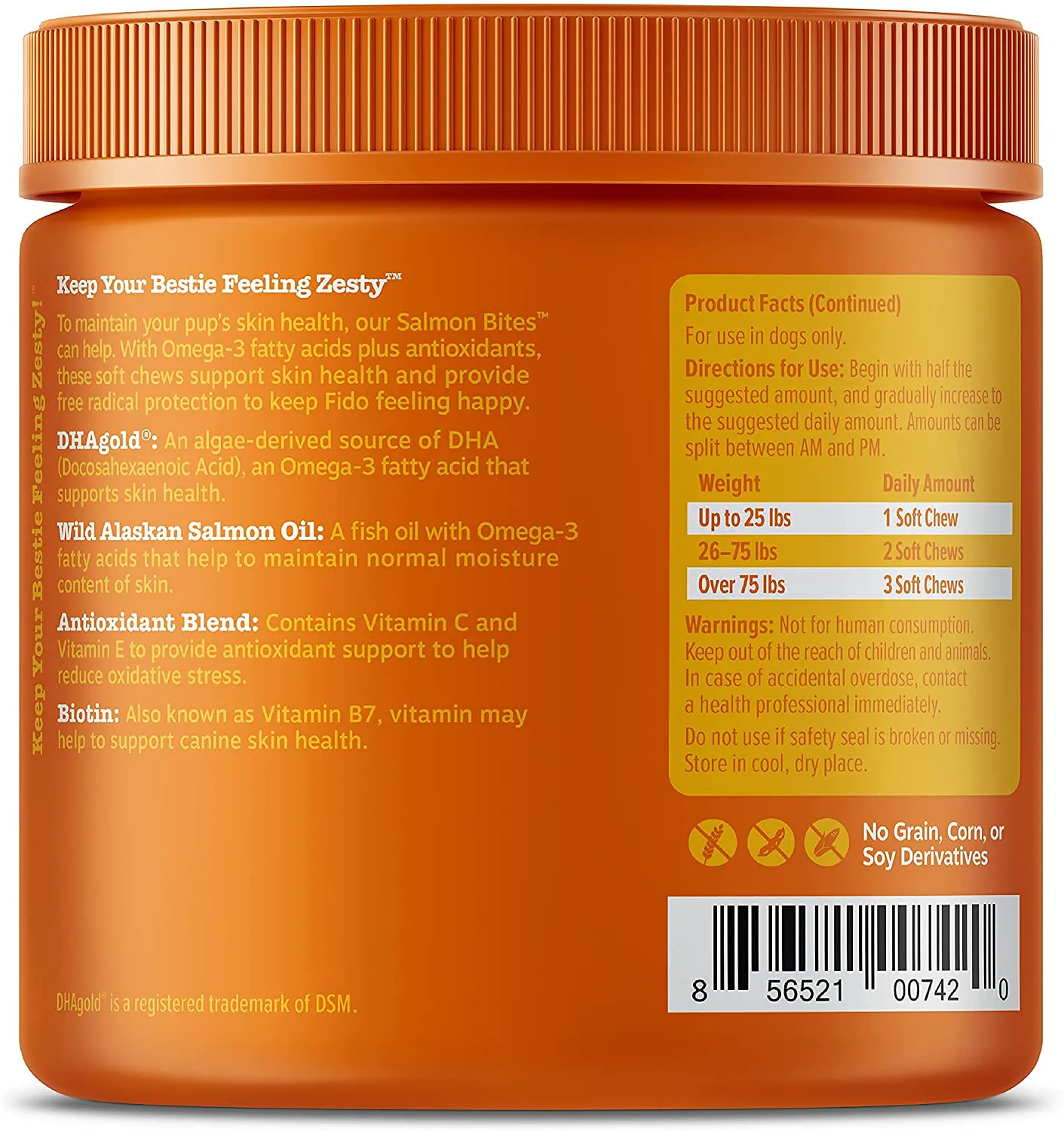 Salmon Fish Oil Omega 3 with Wild Alaskan Salmon Oil - Anti Itch Skin & Coat   Allergy Support - Hip & Joint   Arthritis Dog Supplement   EPA & DHA