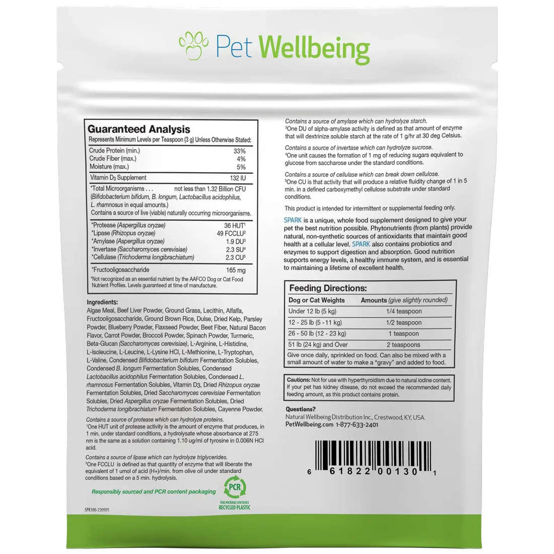 SPARK - Daily Nutritional Greens Supplement for Dogs & Cats