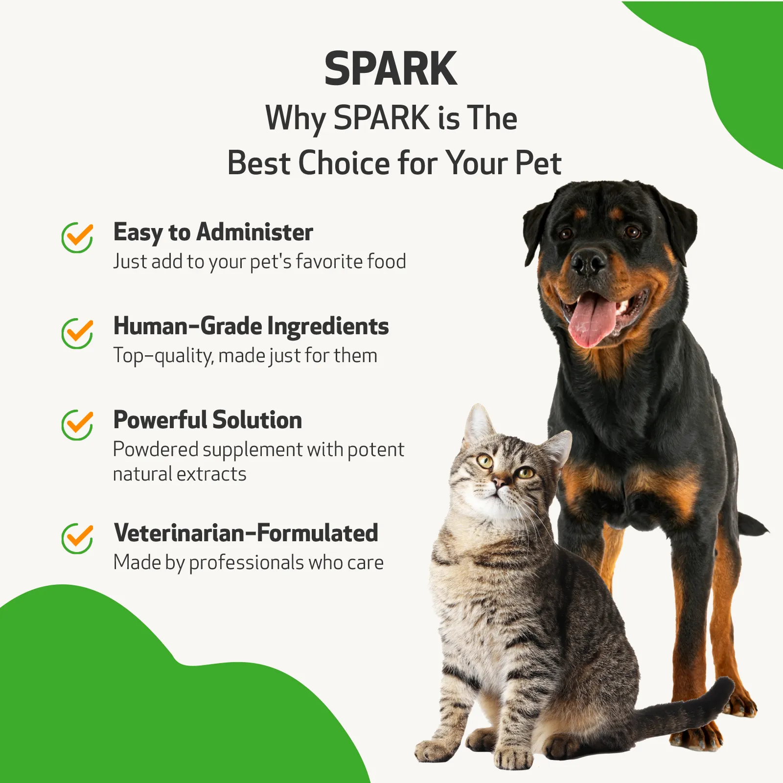 SPARK - Daily Nutritional Greens Supplement for Dogs & Cats