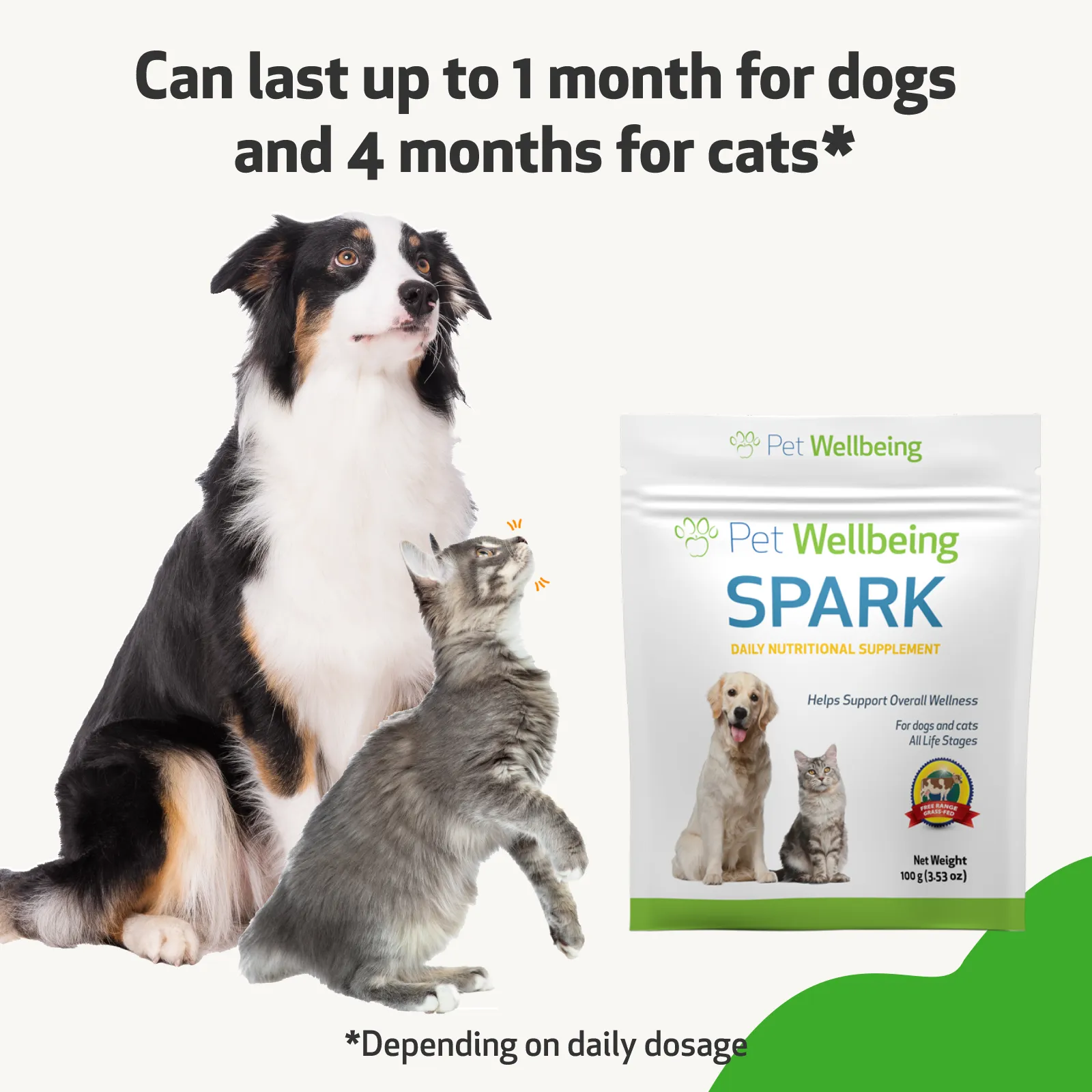 SPARK - Daily Nutritional Greens Supplement for Dogs & Cats