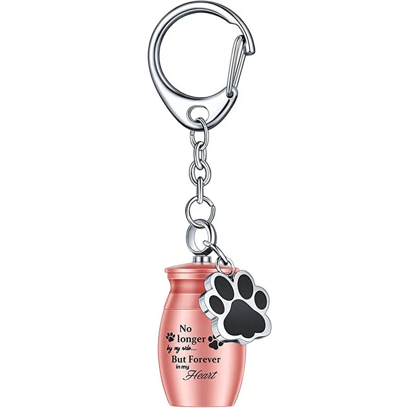 Stainless Steel Small  Pet Urns Keychain for Dogs Ashes Keepsake