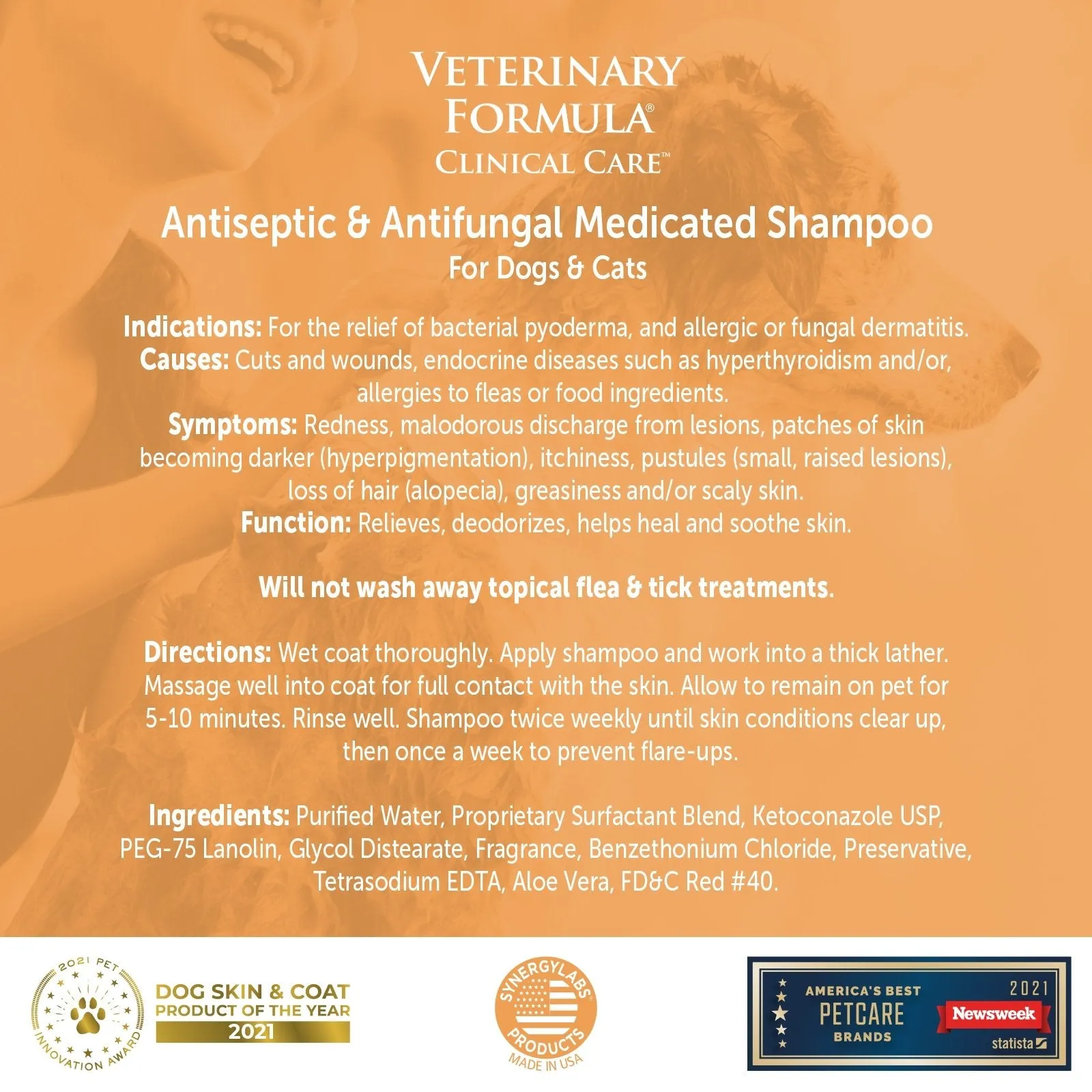 Veterinary Formula Antiseptic & Antifungal Medicated Shampoo